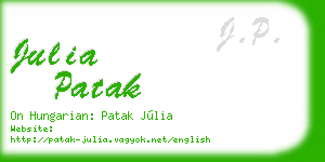 julia patak business card