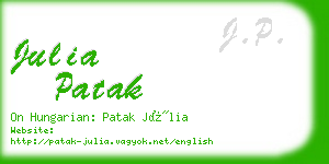 julia patak business card